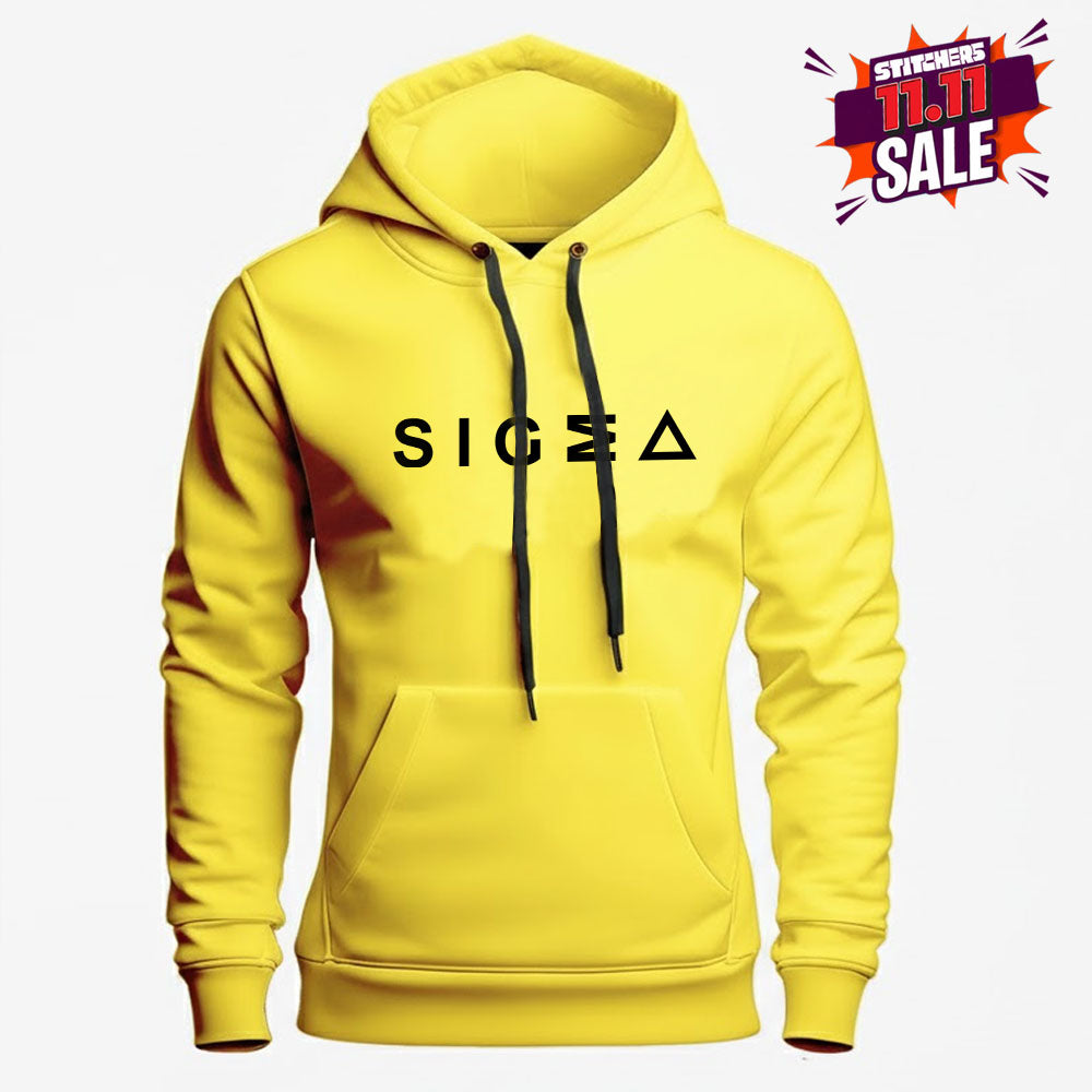 Sigma Printed Yellow Hoodie for Mens (Code: ST-(6911)