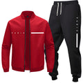 Exclusive Rib Colar Red Zipper Tracksuit For Mens (Code: ST-6885)
