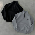Pack Of 2 Black & Steelgrey Zipper Sweatshirts (Code: ST-6896)