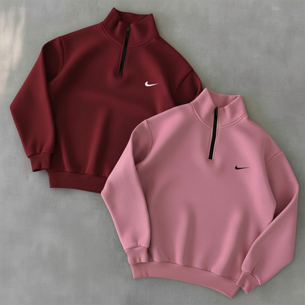 Maroon & Pink Pack Of 2 Zipper Sweatshirts (Code: ST-6903)