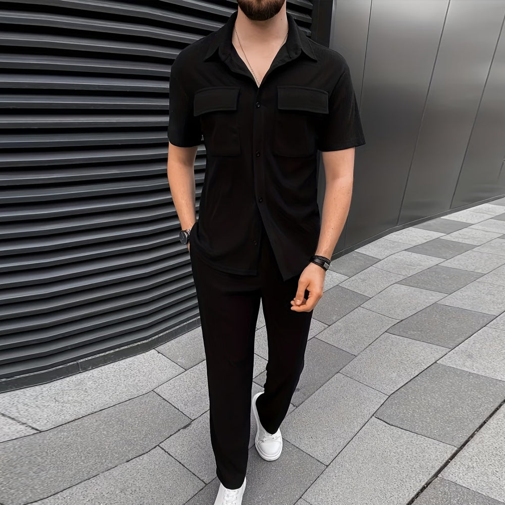 Premium Black Safari Suit For Mens (Code: ST-6967)