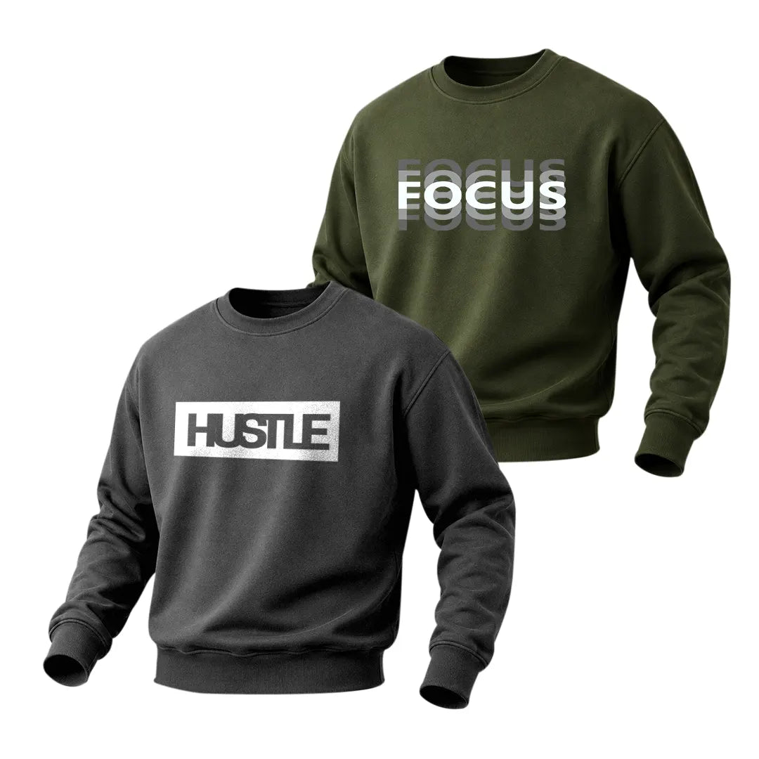 Pack of 2 Charcoal and Olive Sweatshirts (Code: ST-7139)