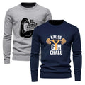 Pack of 2 Navy and Grey Printed Sweatshirts (Code: ST-7160)