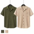 Pack Of 2 Beige & Olive Waffle Knitted Shirts (Code: ST-6986)