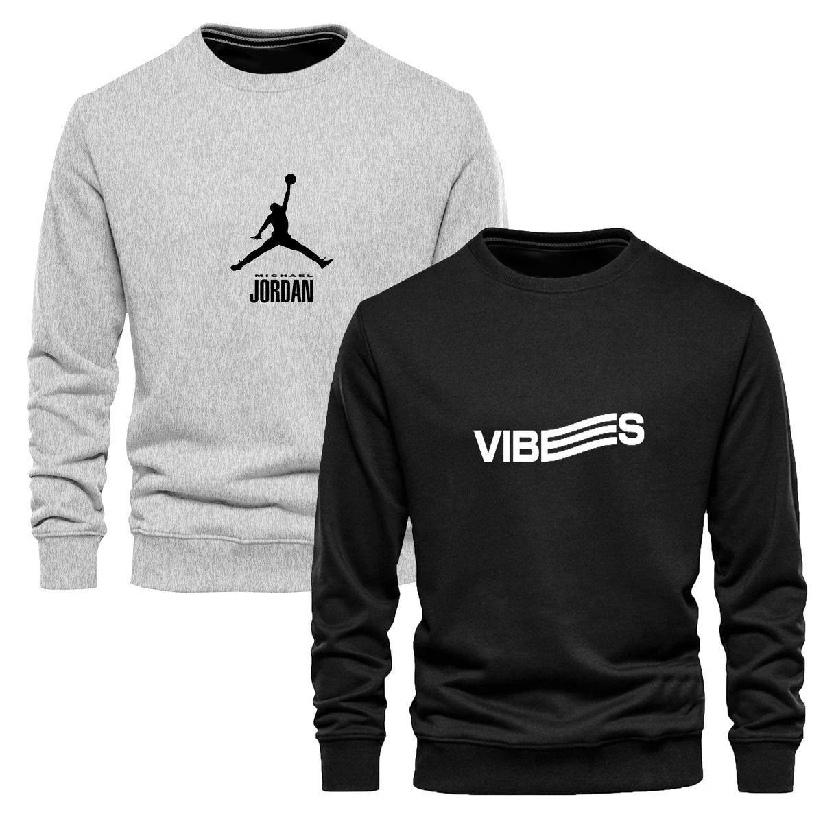 Pack of 2 JORDAN VIBES PRINTED Sweatshirt (Code: ST-6527)