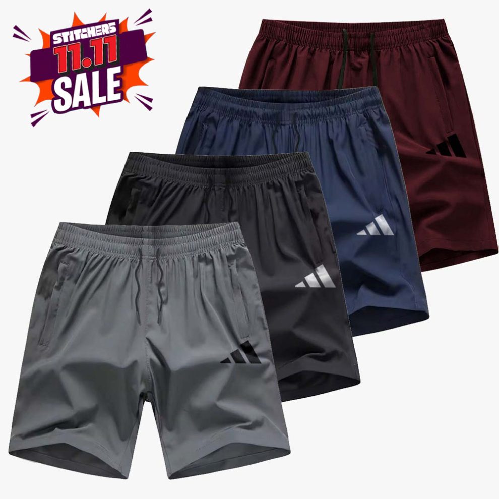 Pack Of 4 Supreme Adidaz Quad-Flex Shorts for Men (Code: 6674)