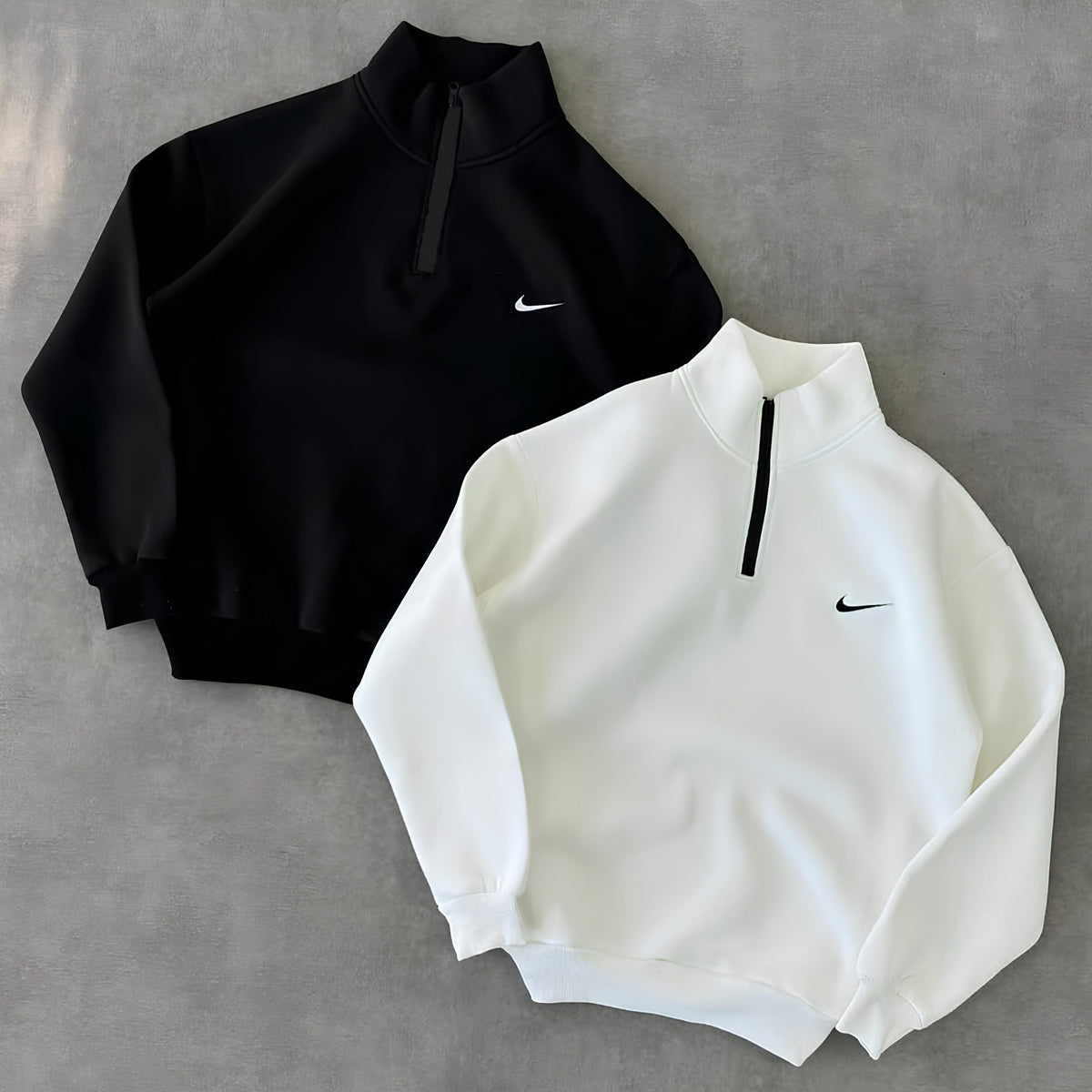 Sweatshirts – Premium Pack of 2 Zipper Sweatshirts Black & White | Men’s Casual Wear (Code: ST-6882)