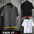 Pack of 3 Casual Street Solid T-Shirts(Code: ST-5746)