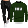 Focus Printed Olive Tracksuit For Mens (Code: ST-6899)