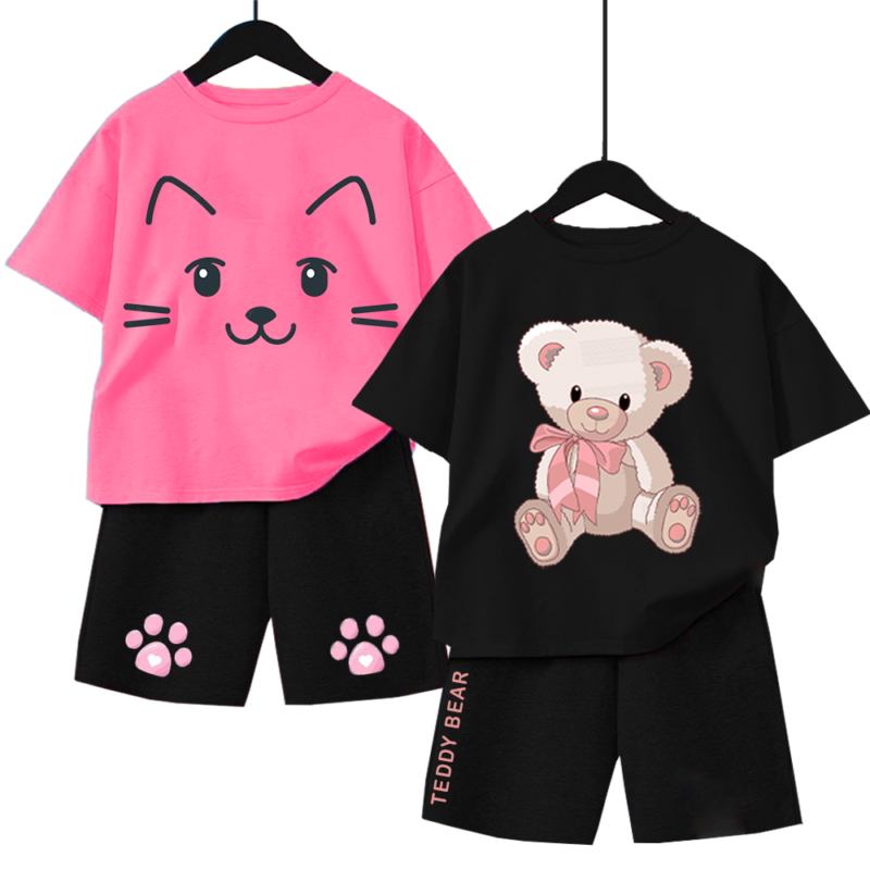 Pack of 2! Printed Summer Tracksuit For Kids (Code: ST-6306)
