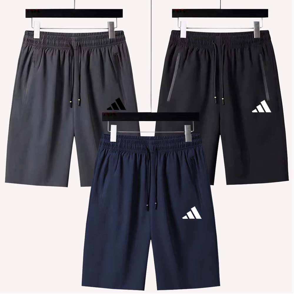 Pack Of 3 Adidaz Navy Grey Black Shorts (Code: 6792)