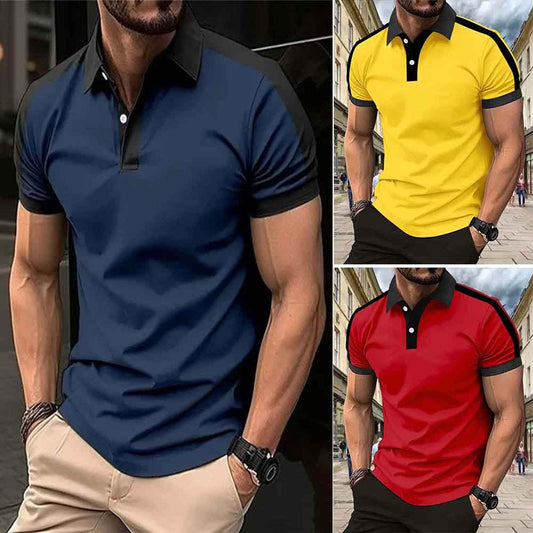 Pack of 3 Contrast Shoulder Polo T-shirts (Code: ST-6208) 1000