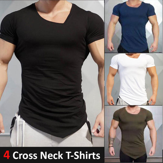 Pack of 4 Cross Neck T-Shirts (Code: ST-5350) 800