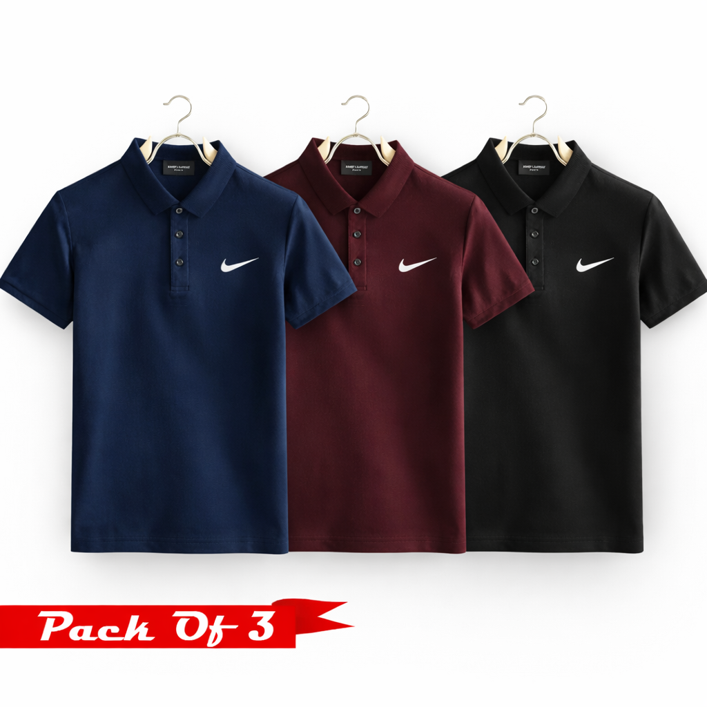 Elite Tik Casual Polo T-shirts Pack of 3 (Code: ST-6672)