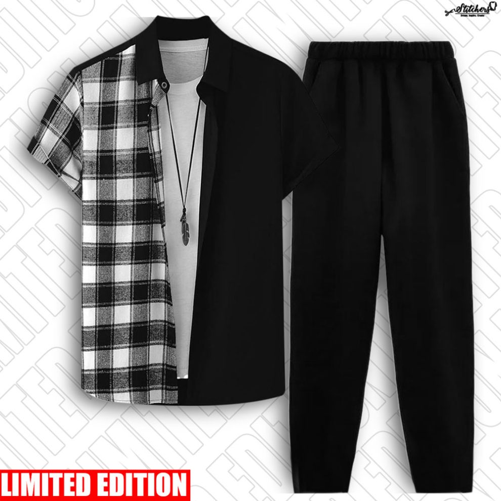 Half Checked Summer Tracksuit (Code: ST-6708)