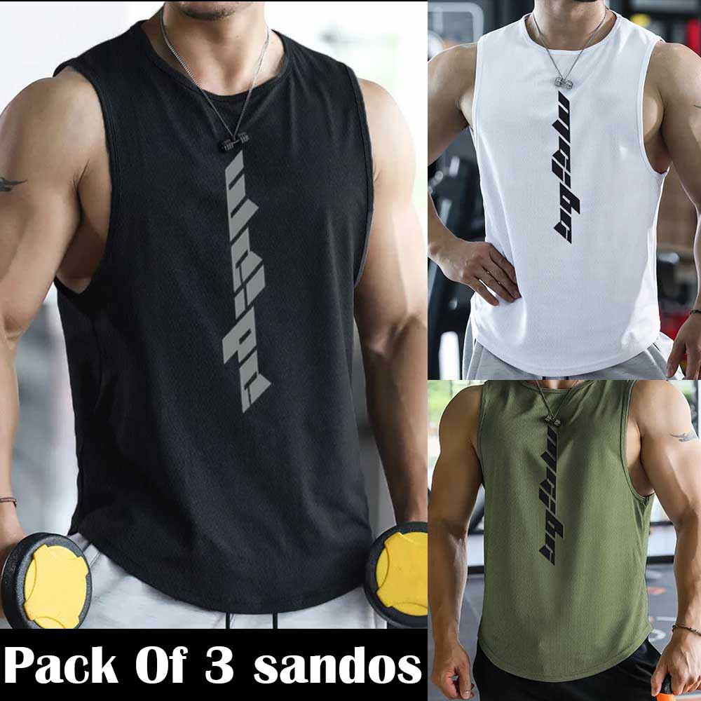 Pack of 3 Round Neck Sandos (Code: ST-6212)