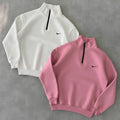 White & Pink Women Pack Of 2 Zipper Sweatshirts (Code: ST-6902)