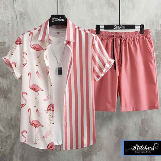 Flamingo Pink Co-Ord set (Code: ST-6227) 800