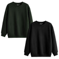 Pack Of 2 Black & Olive Mens Sweatshirts (Code: ST-6872)