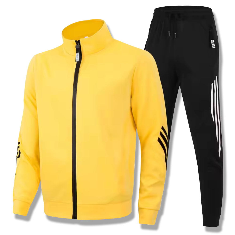 High Neck Yellow Zipper Tracksuit For Mens (Code: ST-6871)