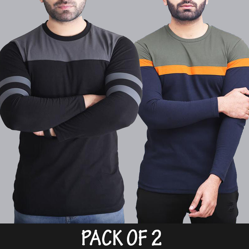 Pack Of 2! English Panel and Smoke Grey Shirt (Code: ST-5243)