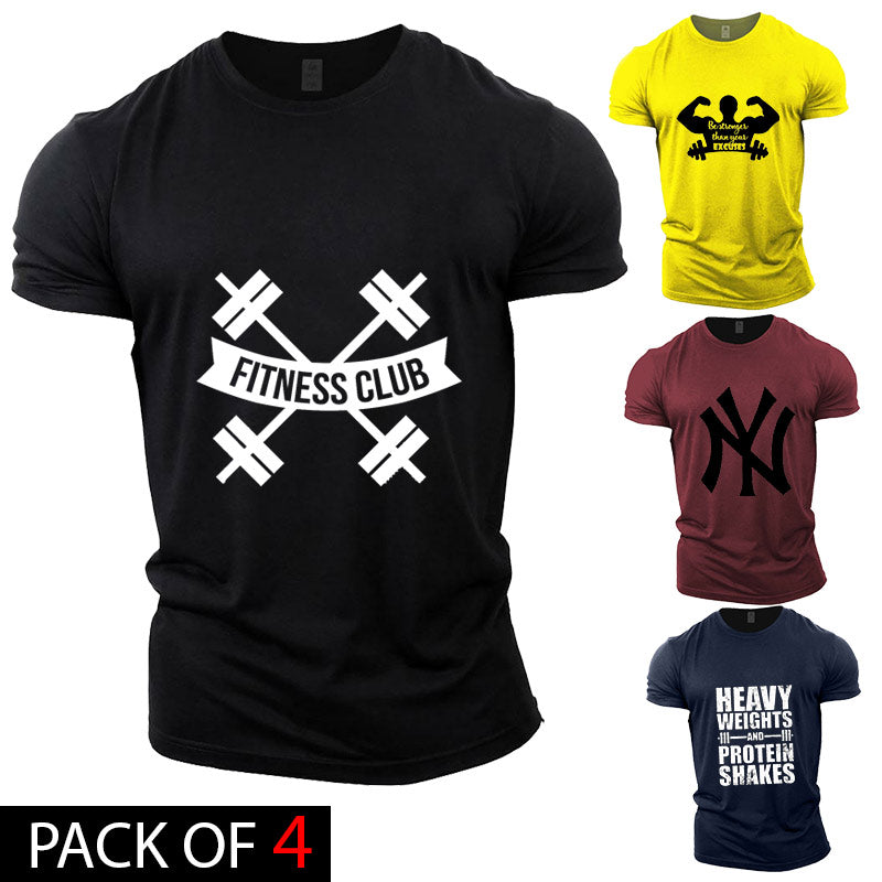 Pack of 4 Workout fitness T-shirts (Code: ST-6004)